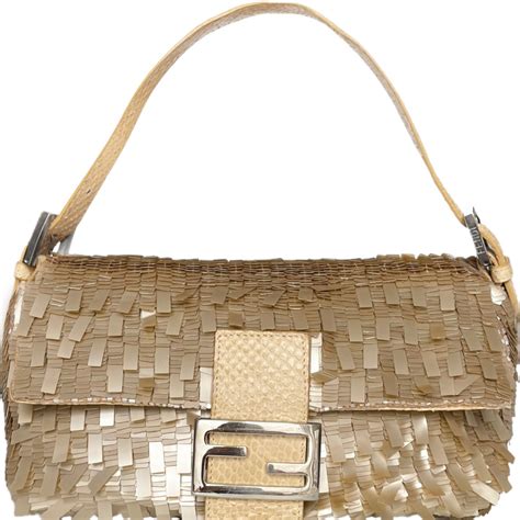 sequin baguette bag fendi|fendi shoulder bag baguette.